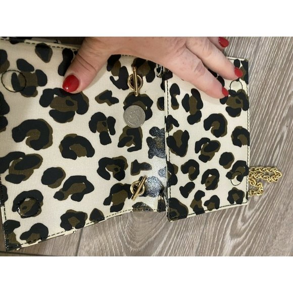 Zac Posen Wallet Chain Crossbody Leopard Print Purse Hand Bag - Picture 4 of 6